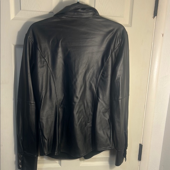 Black Faux Leather Jacket - Picture 5 of 7